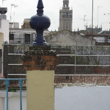 Vista terraza común. Atico H-5 antigua ferretería