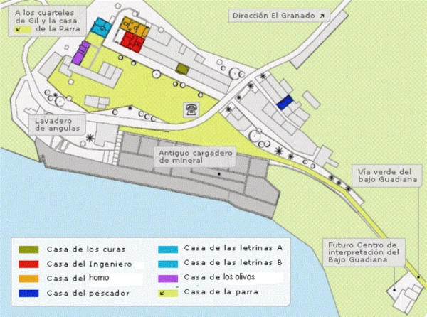 Tirolina Sánlucar de Guadiana (España) - Alcoutim (Portugal) a 14 KM Casas Puerto de la Laja. Bajo Guadiana. Huelva. España